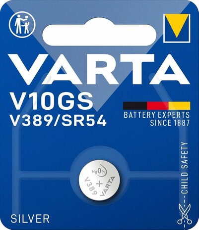 Varta V10GS Zilveroxide knoopcel batterij 1,5 volt