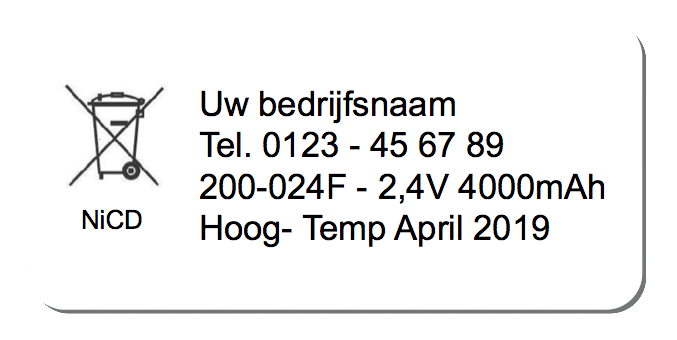 Uw bedrijfsnaam op ieder pack